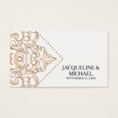 お気に入りギフトラベルダマスクパターン旋回金ゴールド (正面)