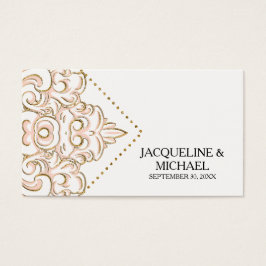 お気に入りギフトラベルダマスクパターン旋回金ゴールド