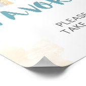 お気に入りサインブルーボーホレインボーシャワーサイン ポスター (角)