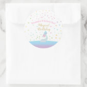 お気に入りシール |マーメイドのテール誕生日 ラウンドシール (バッグ)