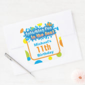 お気に入りステッカー – 太陽の中で楽しいスプラッシング スクエアシール (封筒)