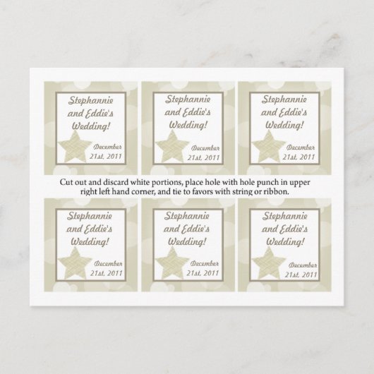 お気に入りタグ クリスマスの星 シーズンポストカード (正面)