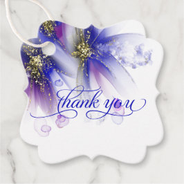 お気に入りタグ | ネイビーパープル アブストラクト フラワーズ フェイバータグ