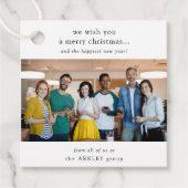 お気に入りタグ | ビジネス クリスマス ミニマル チーム フォト フェイバータグ (正面)