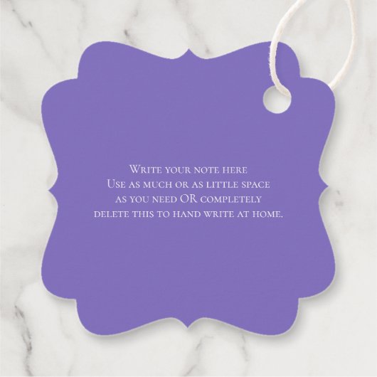 お気に入りタグ ローズピンク アブストラクト フラワーデザイン フェイバータグ (裏面)