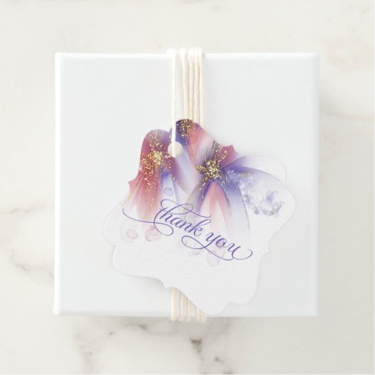 お気に入りタグ ローズピンク アブストラクト フラワーデザイン フェイバータグ (インサイチュ)