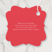 お気に入りタグ | 生動的なスカーレット リラックの抽象的な花 フェイバータグ (裏面)