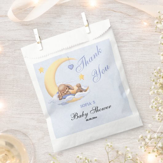 お気に入りバッグの赤ちゃんシャワー フェイバーバッグ (クリップ留めされた状態)