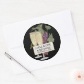 お気に入りバッグシールズワインシャンパーニュ結婚ーヴィネヤール ラウンドシール (封筒)