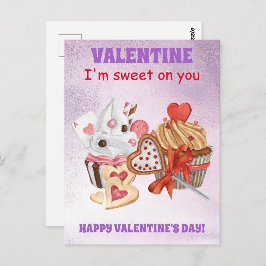 お気に入りバレンタインデー ポストカード (正面/裏面)