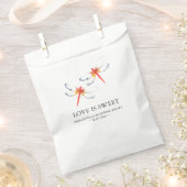 お気に入りパーソナライズされたバッグレッドドラゴンフライ フェイバーバッグ (クリップ留めされた状態)