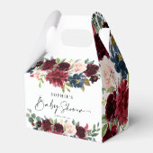 お気に入りボックスブルゴーニュ赤面フローラベビーシャワー フェイバーボックス (裏面サイド)