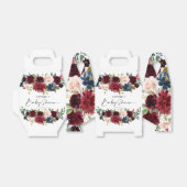 お気に入りボックスブルゴーニュ赤面フローラベビーシャワー フェイバーボックス (折り畳みなし)