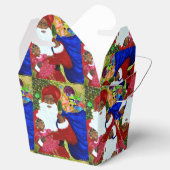 お気に入りボックス – テイクアウト – ブラックサンタギフト – クリスマス フェイバーボックス (オープン)