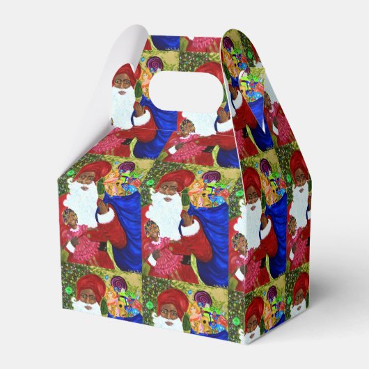 お気に入りボックス – テイクアウト – ブラックサンタギフト – クリスマス フェイバーボックス (裏面サイド)