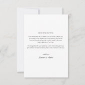 お気に入りモダンの結婚写真 サンキューカード (裏面)