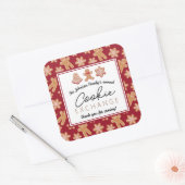 お気に入りラベルステッカーのクリスマスクッキー交換 スクエアシール (封筒)