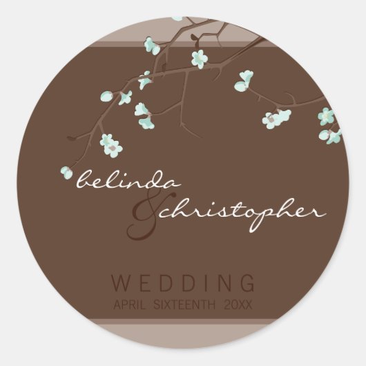 お気に入りラベル：:さくらんぼの花4 ラウンドシール (正面)