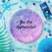 お気に入り抽象芸術ピンクブルー ペーパープレート (パーティー)