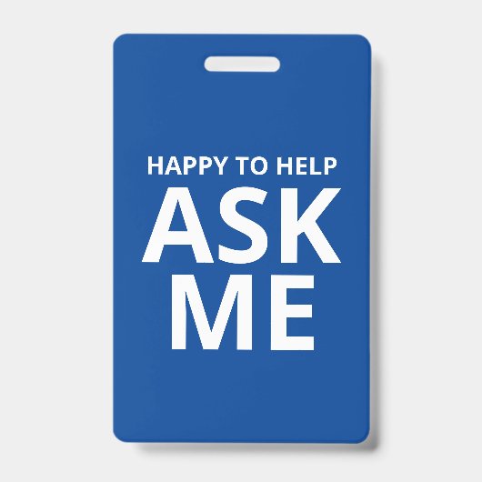 お気に入り救済頼の青と白のID バッジ (正面)