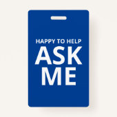 お気に入り救済頼の青と白のID バッジ (正面)