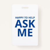 お気に入り救済頼の青と白のID バッジ (裏面)