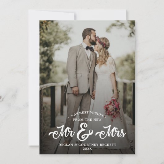 お気に入り新人写真休暇結婚をお願い シーズンカード (正面)