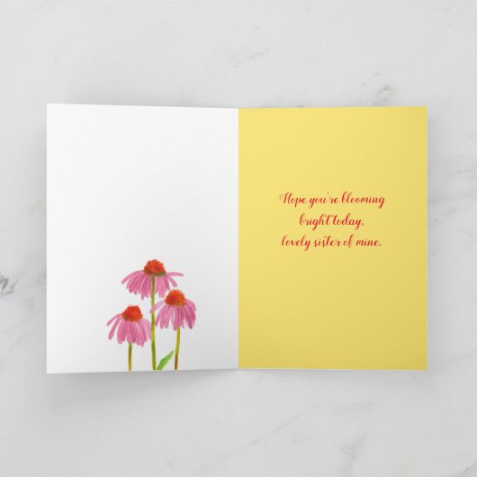 『お気に入り考えるのポピーフラワーガーデン』 カード (内部)