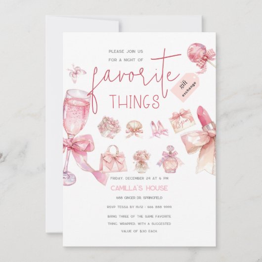 お気に入り | ホリデーツお気に入りのパーティー 招待状 (正面)