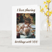 お気に入り**誕生日の共有** カード (黄色い花)