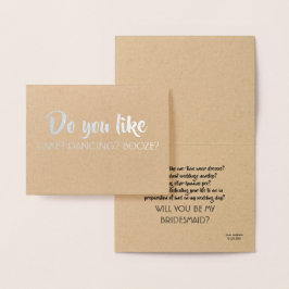 お気に入り – Bridesmaid おもしろい Proposal 箔カード