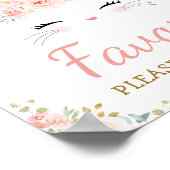 お気に入り – Take One / Pinkフローラバニーかわいいウサギ ポスター (角)