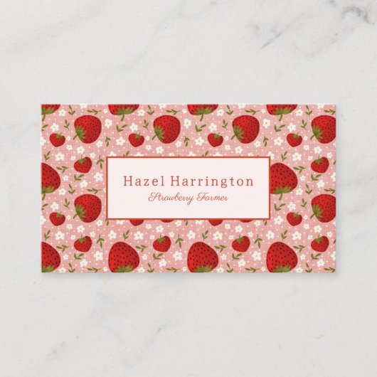 お気に入りStrawberry Business Card 名刺 (正面)