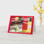 *お気に入来りとハートこのホリデーシーズン カード (黄色い花)