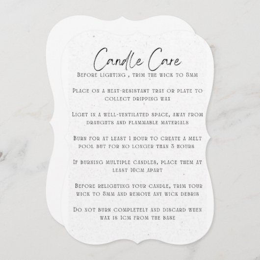 お気に客様のビジネス用のキャンドルカード (正面/裏面)