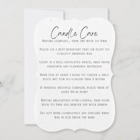 お気に客様のビジネス用のキャンドルカード (正面)