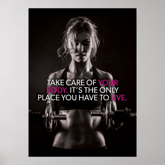 お気に客様の体を取り上げ、女性のトレーニング動機 ポスター (正面)