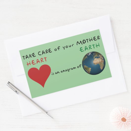 お気に母さん 長方形シール (封筒)