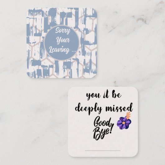 お気の毒に思離れう ノートカード (正面/裏面)