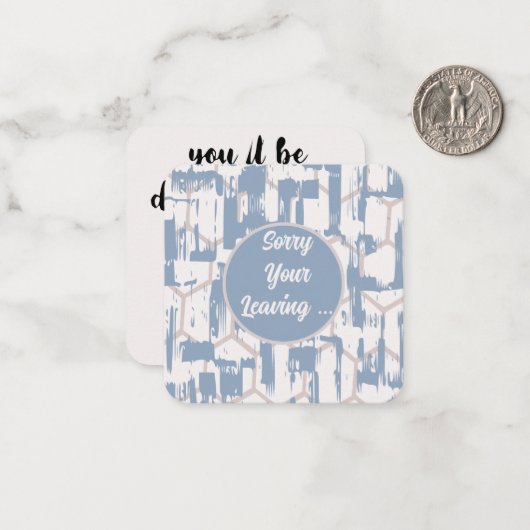 お気の毒に思離れう ノートカード (正面/裏面インサイチュ)