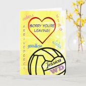 お気の離れ毒さパーソナライズされた: カード (黄色い花)