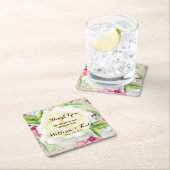 お気パーソナライズされたに入り結婚のコースター スクエアペーパーコースター (インサイチュ)