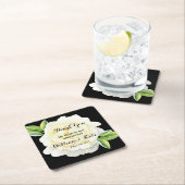 お気パーソナライズされたに入り結婚のコースター スクエアペーパーコースター (インサイチュ)