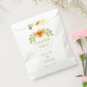 お気結婚に入り水色スターフラワー フェイバーバッグ (封をした状態)