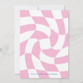 お泊まりパーティーの女の子、スリーパー パーティー、ツイーン ガール 招待状 (裏面)