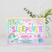 お泊まりパーティー招待状 スリーパー パジャマパーティー 招待状 (スタンド正面)