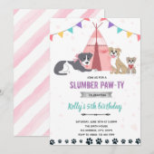 お泊まりパーティー 招待状 (正面/裏面)