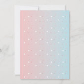 お泊まりパーティー 誕生日 夢のかわいい女の子 ピンク 招待状 (裏面)