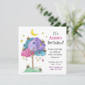 お泊まり会の誕生日パーティー招待状 招待状 (スタンド正面)