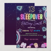 お泊まり会招待状 招待状 (正面/裏面)